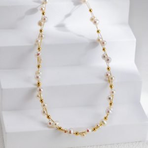 Woven Pearl Necklace