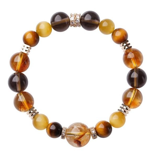 Citrine Topaz Tiger Eye Happiness Bracelet - 图片 9