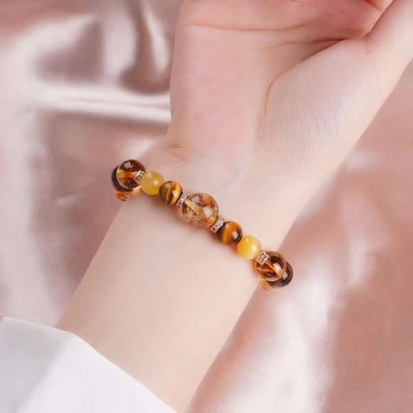 Citrine Topaz Tiger Eye Happiness Bracelet - 图片 4