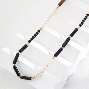 Natural Agate Pearl Necklace