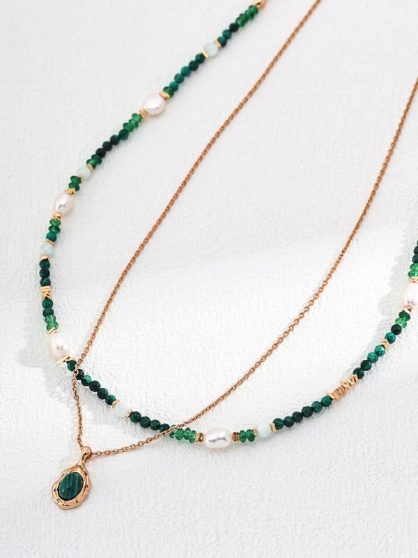 Malachite Pearl Necklace - 图片 3