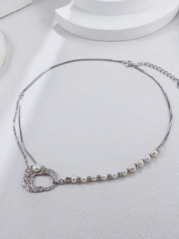 Liquid Metal Pearl Necklace - 图片 6