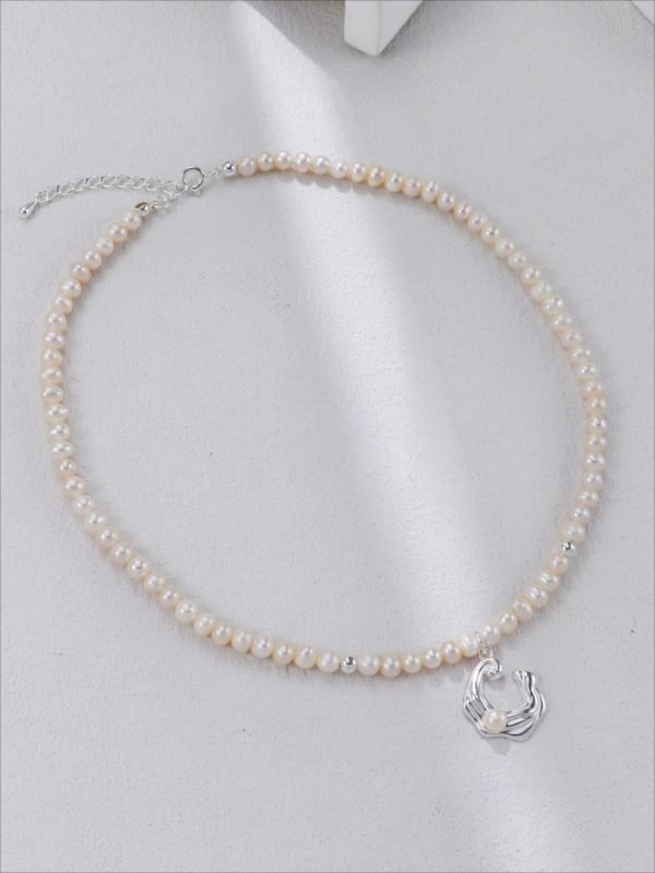 Wave Pearl Necklace - 图片 4