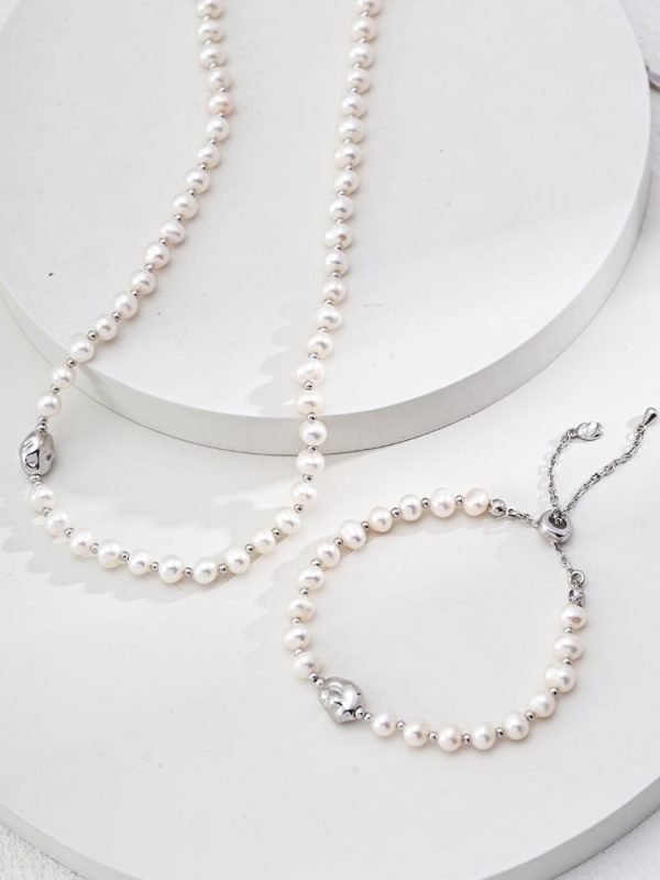 Meteorite Shape Adjustable Pearl Bracelet - 图片 7